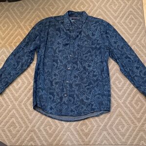 Tommy Hilfiger Blue Paisley Button-Down Shirt